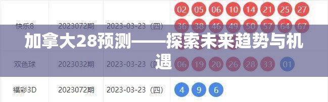 加拿大28预测——探索未来趋势与机遇