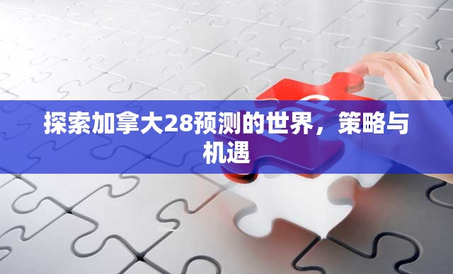 探索加拿大28预测的世界，策略与机遇