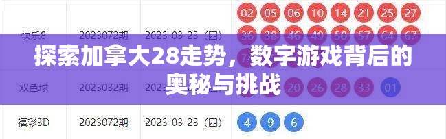 探索加拿大28开奖，魅力与神秘的游戏世界