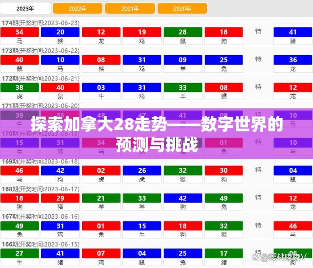 探索加拿大28走势——数字世界的预测与挑战