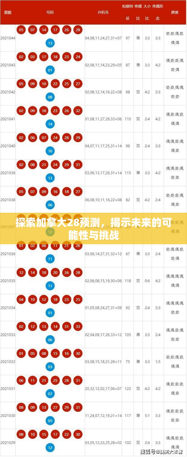 探索加拿大28预测，揭示未来的可能性与挑战