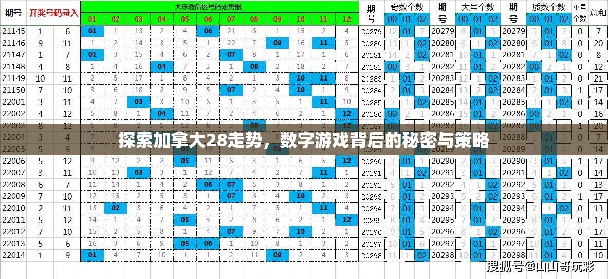 探索加拿大28走势，数字游戏背后的秘密与策略