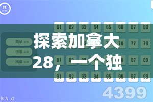 探索加拿大28，一个独特的数字世界