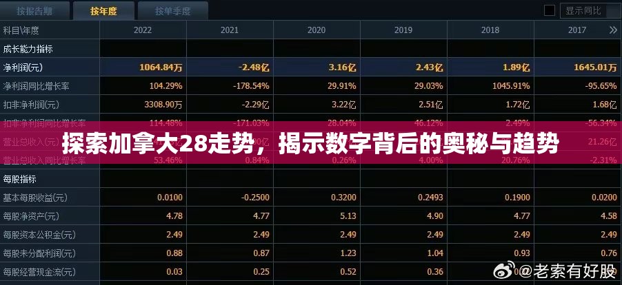 探索加拿大28走势，揭示数字背后的奥秘与趋势