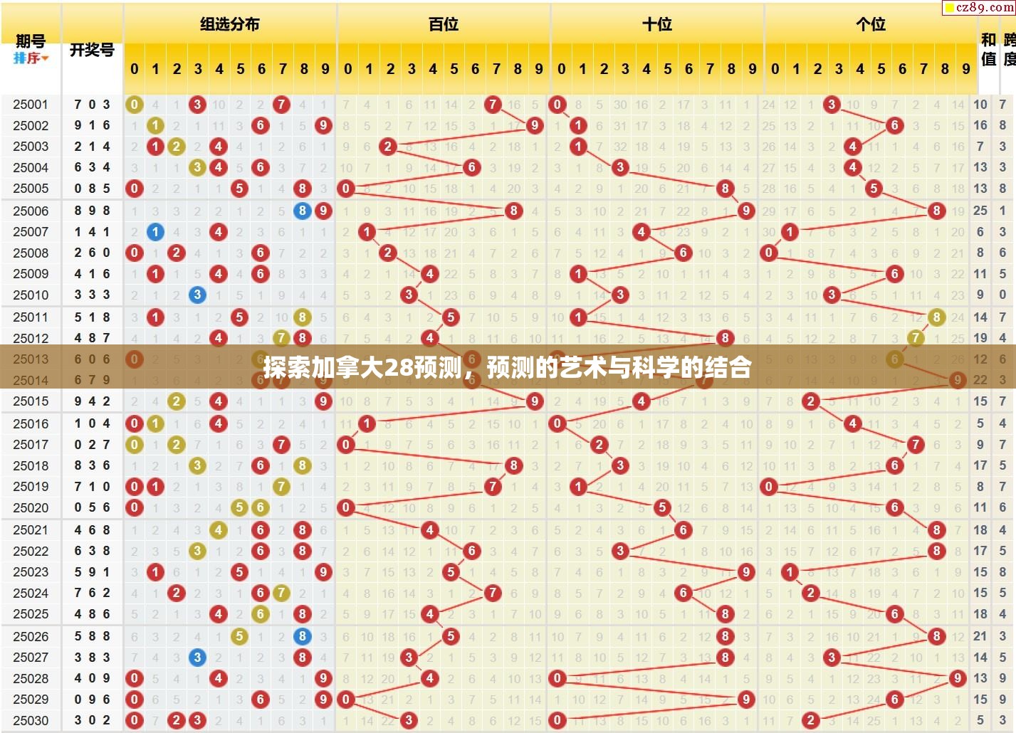 探索加拿大28预测，预测的艺术与科学的结合