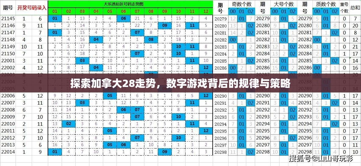 探索加拿大28走势，数字游戏背后的规律与策略